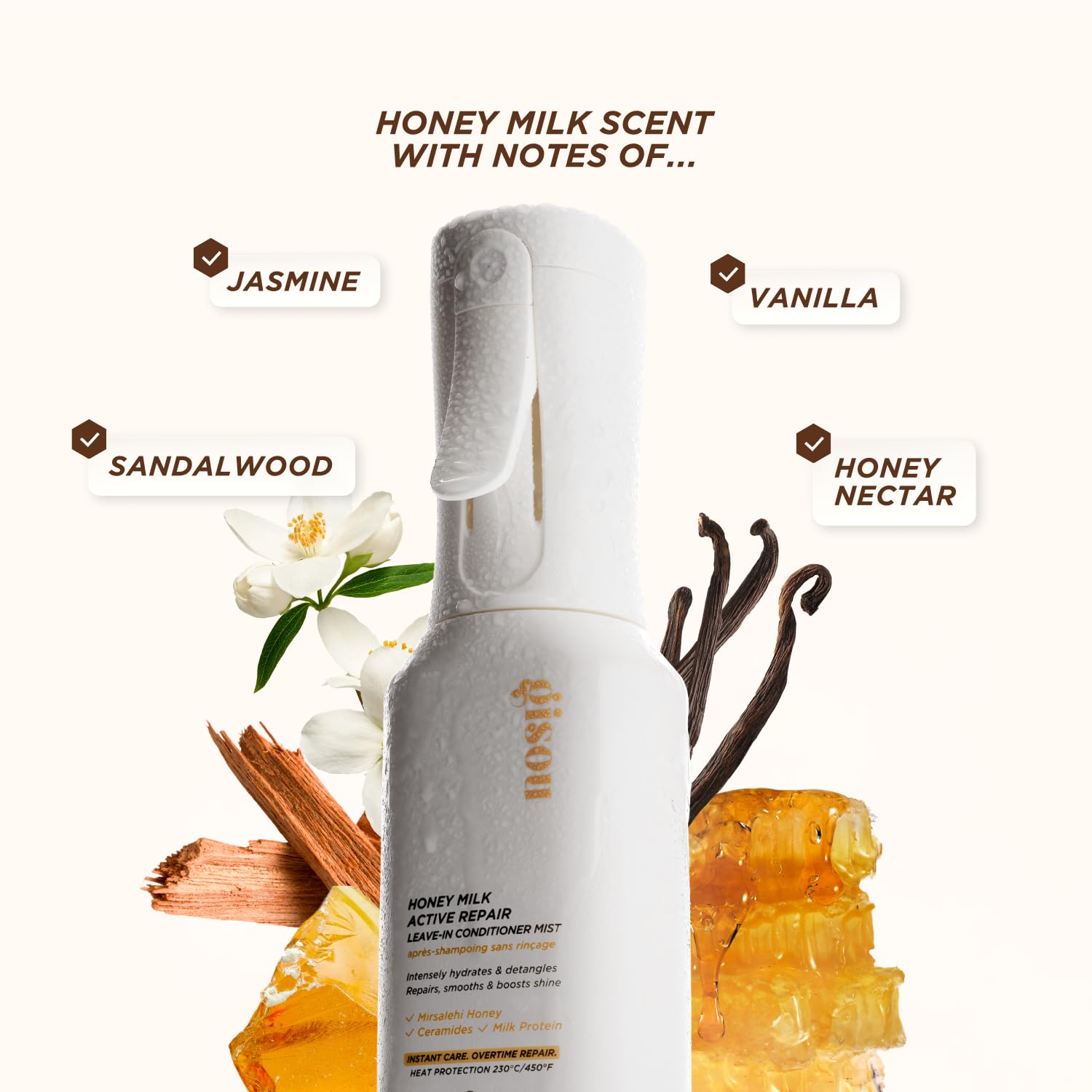 Gisou used before heat styling to help protect and smooth hair