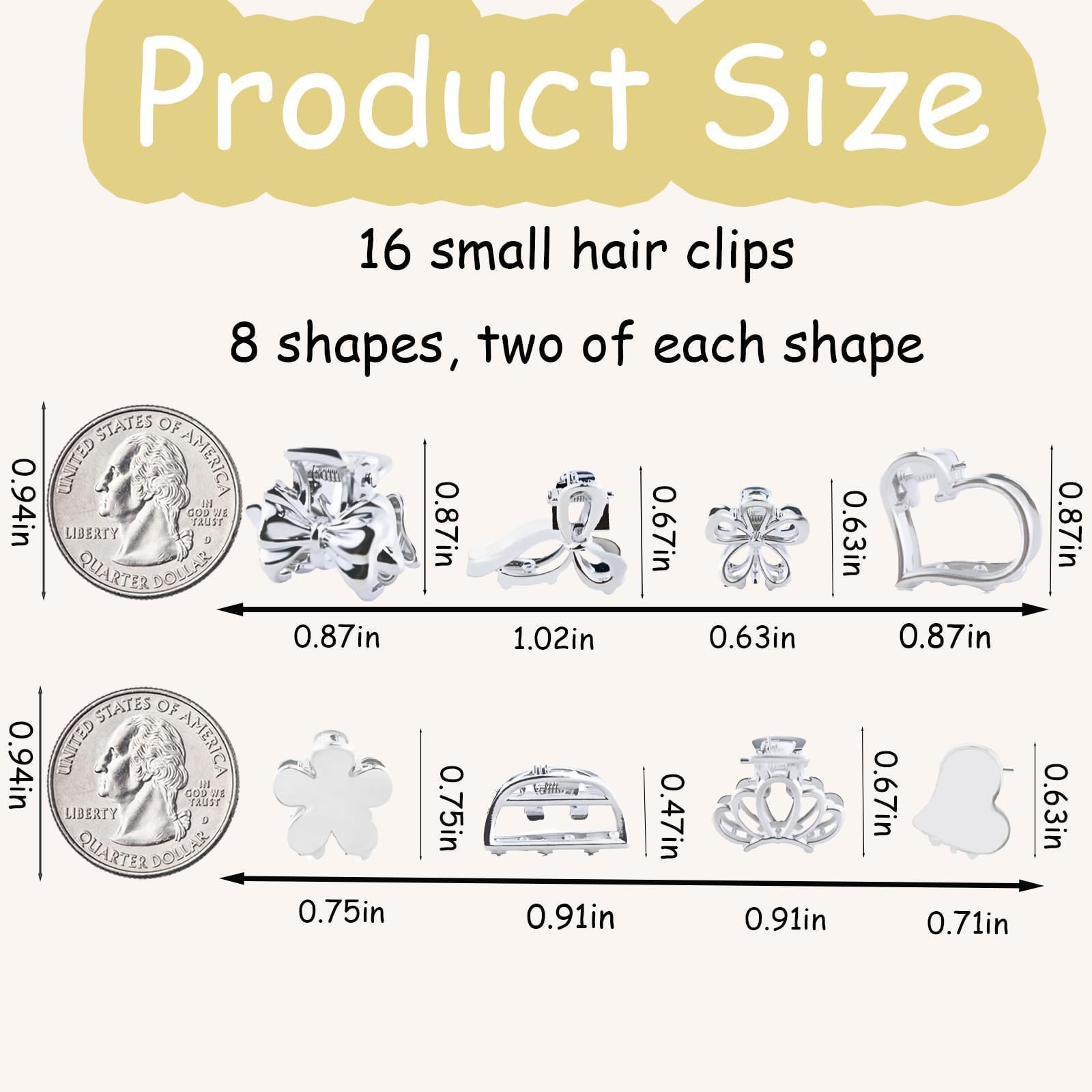 GIYAWA clips securing bangs in hair, neat hold and decorative finish