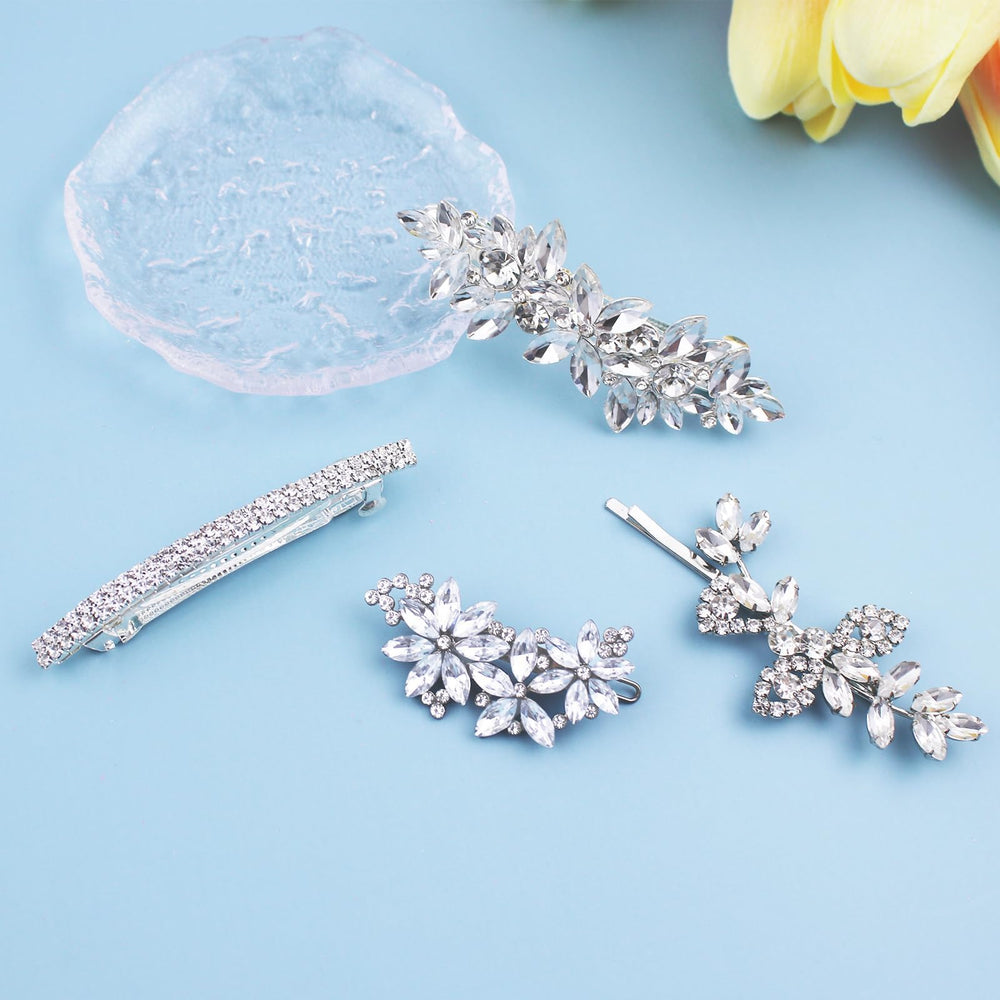GIYAWA hair clip placed in bridal updo, adding sparkle and secure hold