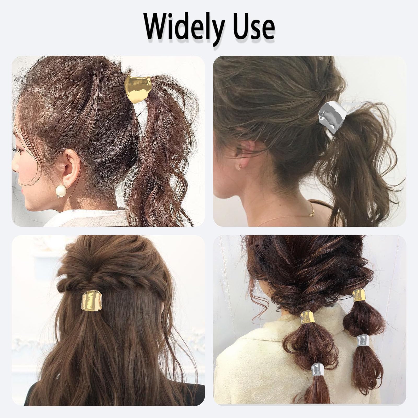 GIYAWA in-use on high ponytail, creates smooth elegant hairstyle