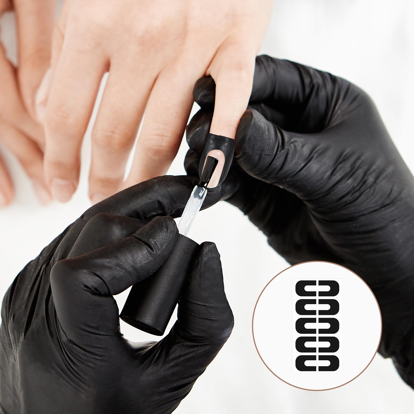 Gjinxi U-shape profile side view illustrating full nail-edge coverage benefit