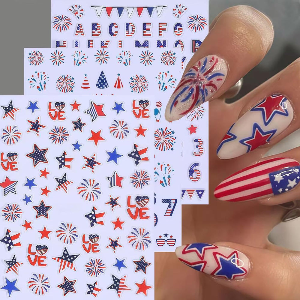 GJJBQTT size comparison of sticker sheet beside a fingernail for scale