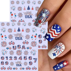 GJJBQTT close-up of sheet showing star and fireworks decals for precise placement