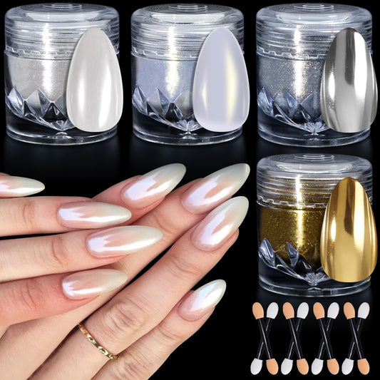 GJNL front packaging showing four chrome powders for versatile designs
