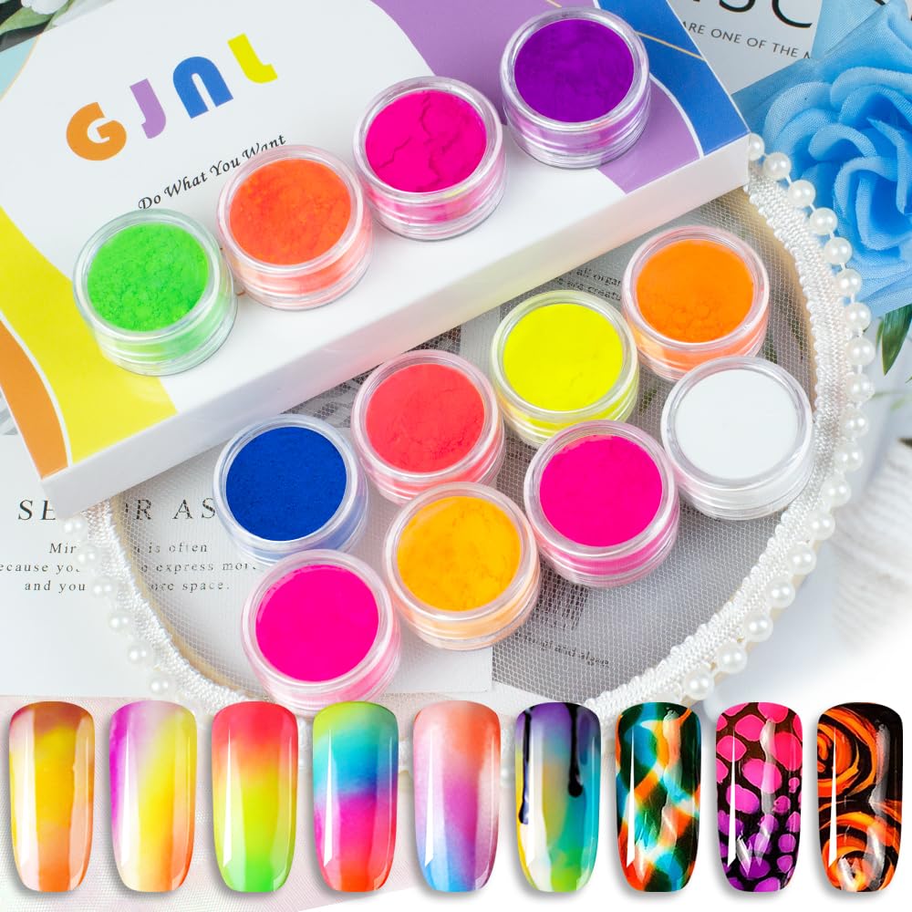 GJNL color swatch spread displaying vivid fluorescent shades for design ideas