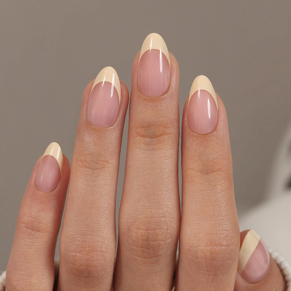 GJZEZ front packaging showing butter yellow nails and complete kit benefits