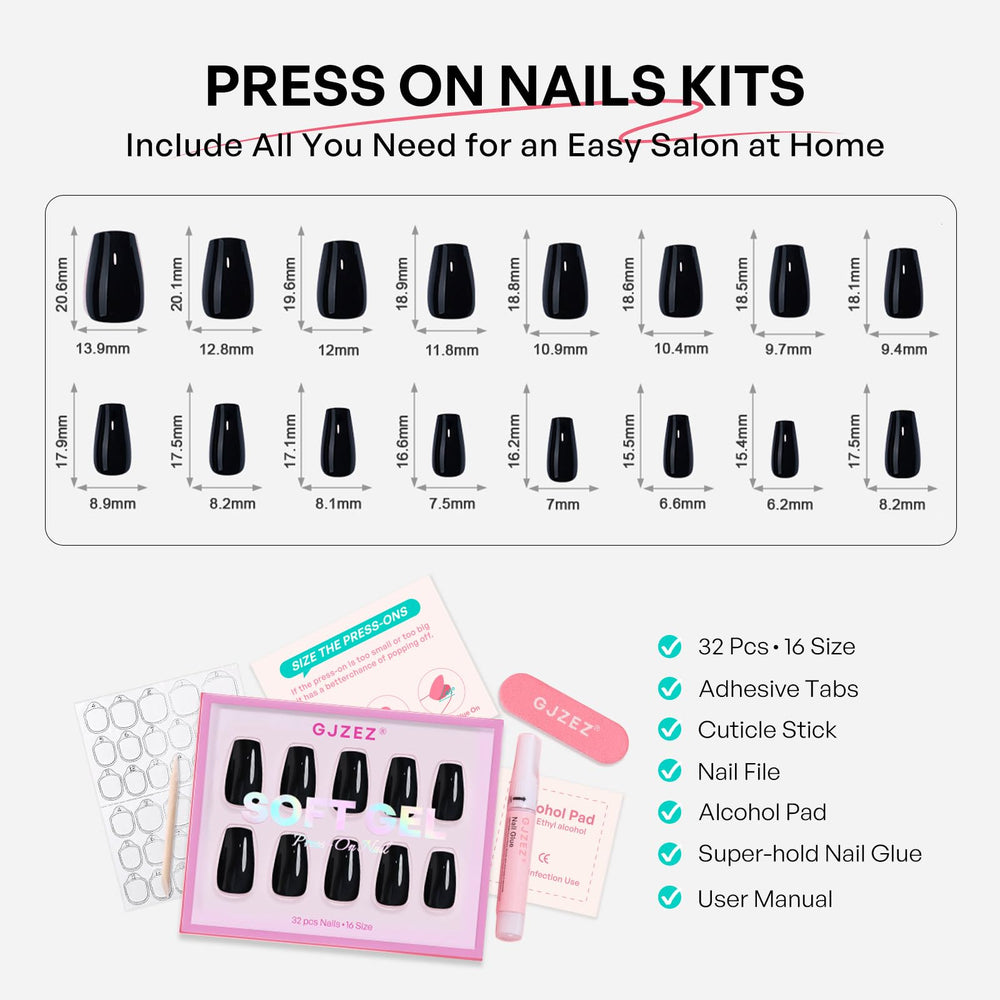 GJZEZ nail glue and adhesive tabs displayed for stronger hold