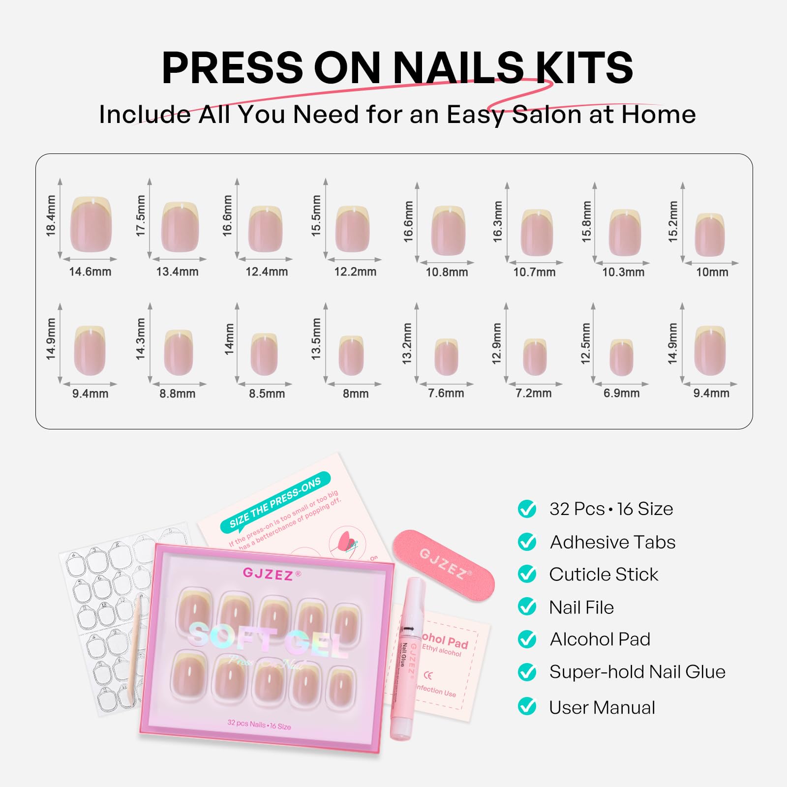 GJZEZ nails shown on hand during application demonstrating quick salon-style results benefit