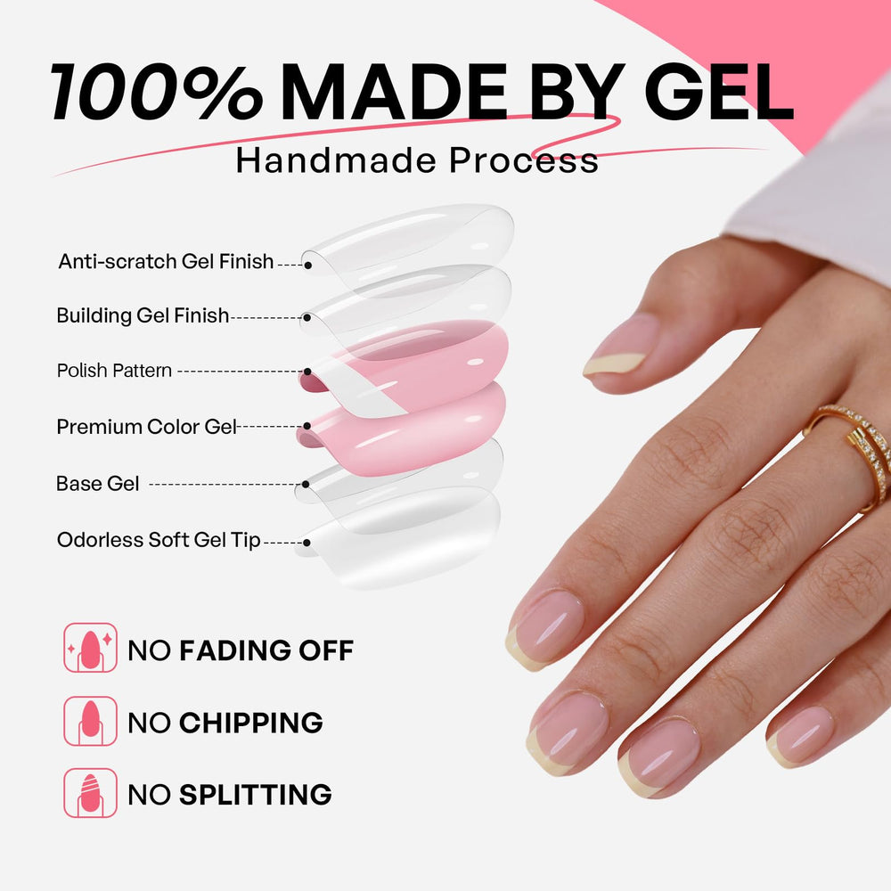 GJZEZ nails next to ruler showing short length and practical wearability benefit