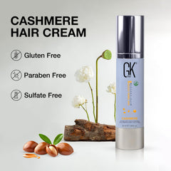 GK HAIR product on bathroom shelf lifestyle for everyday use
