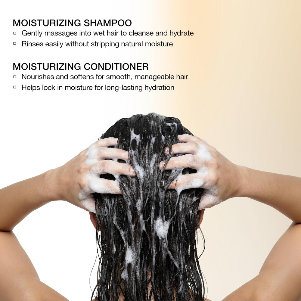 GK HAIR conditioner being applied to hair showing detangling benefit