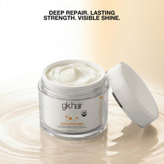 GK HAIR finished smooth shiny hair showing frizz control and shine