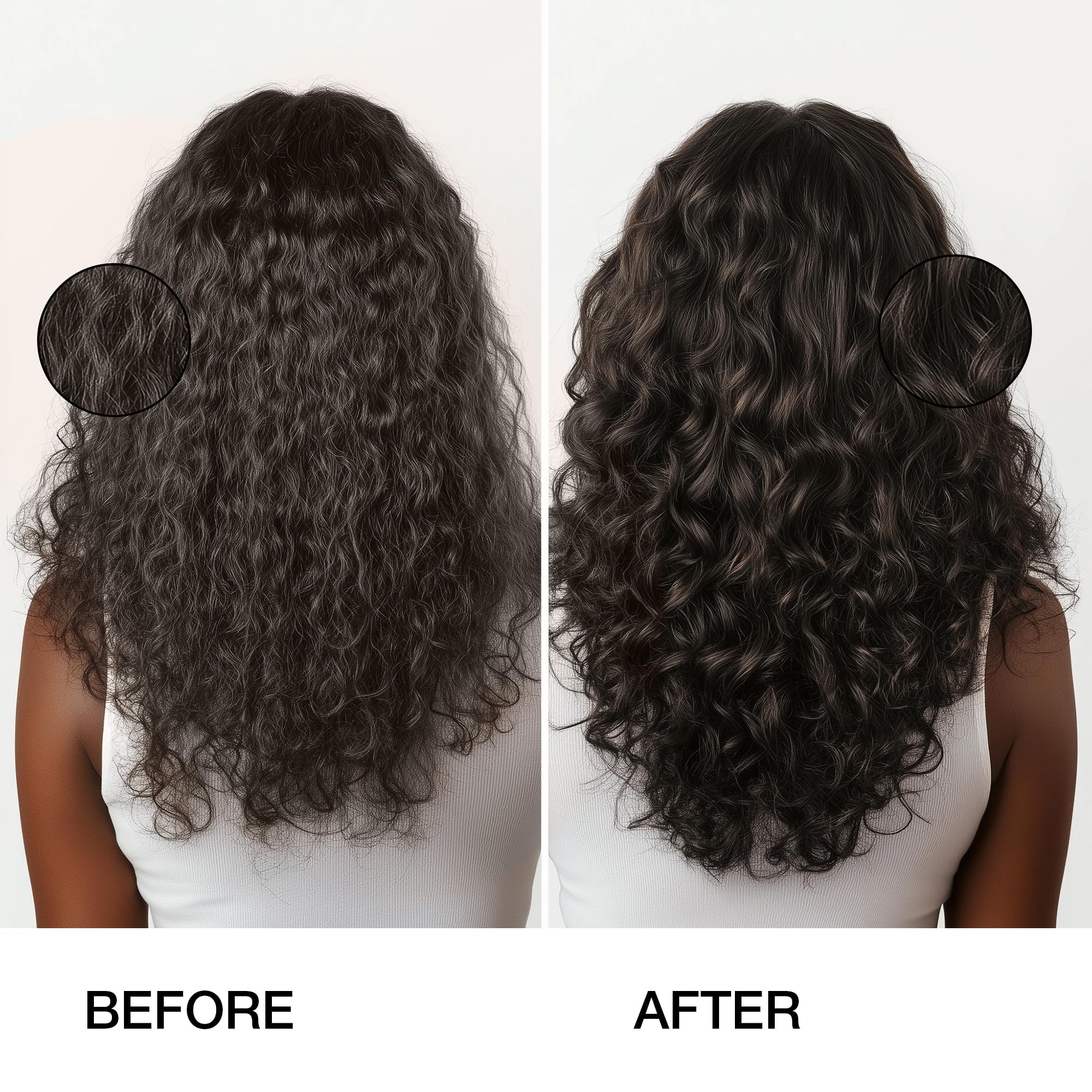 GK HAIR hair after use with visible shine and reduced frizz benefits