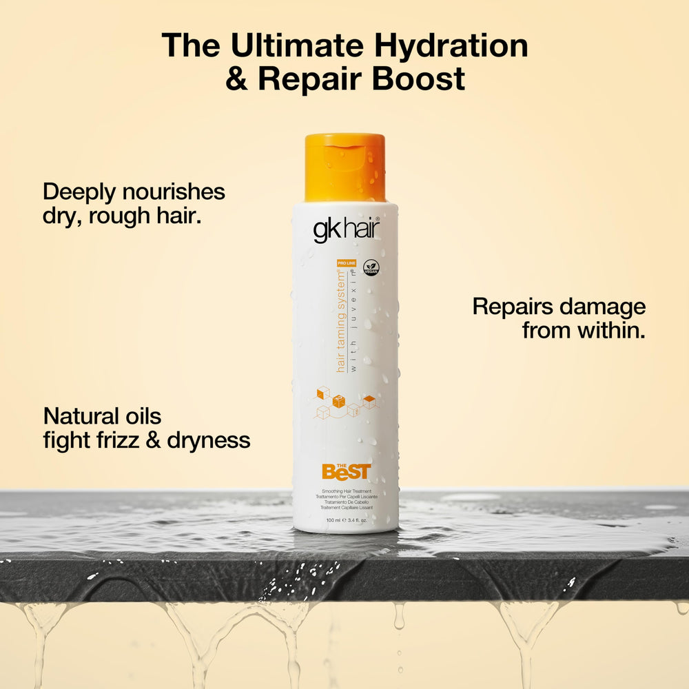 GK HAIR seed extract visual emphasizing natural hydration and conditioning