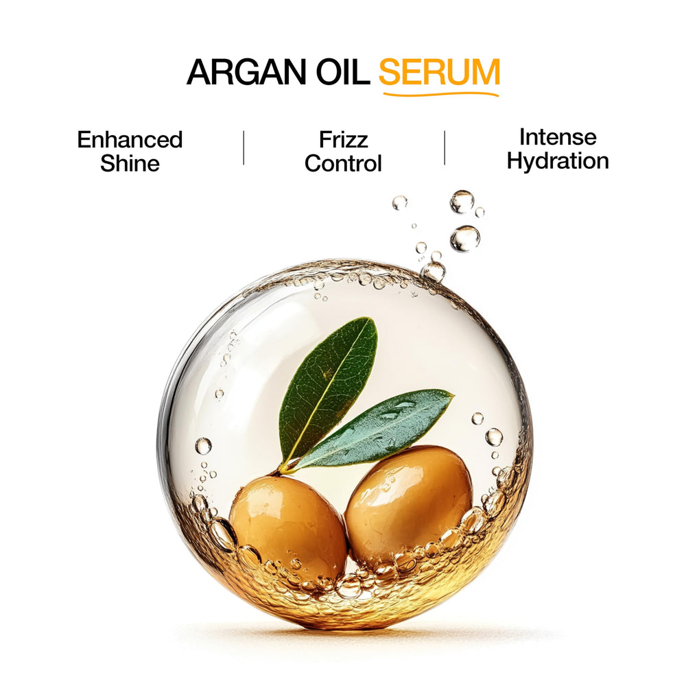 GK HAIR serum drop on hand showing lightweight texture and fast absorption benefit
