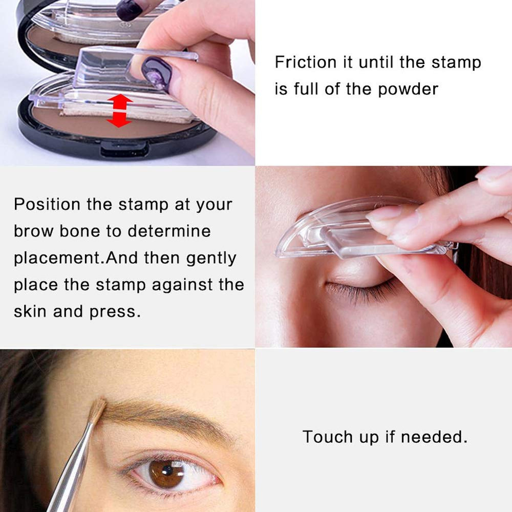 GL-Turelifes in-use demonstration applying light brown stamp for fast natural brows
