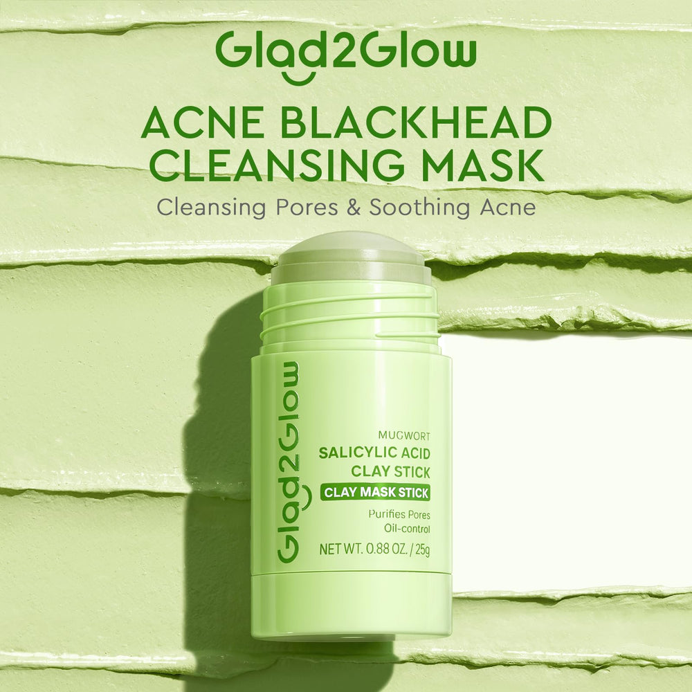 Glad2Glow applying stick to nose to target pores and oil
