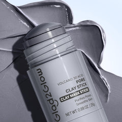 Glad2Glow label detail showing ingredients like volcanic soil and charcoal benefits