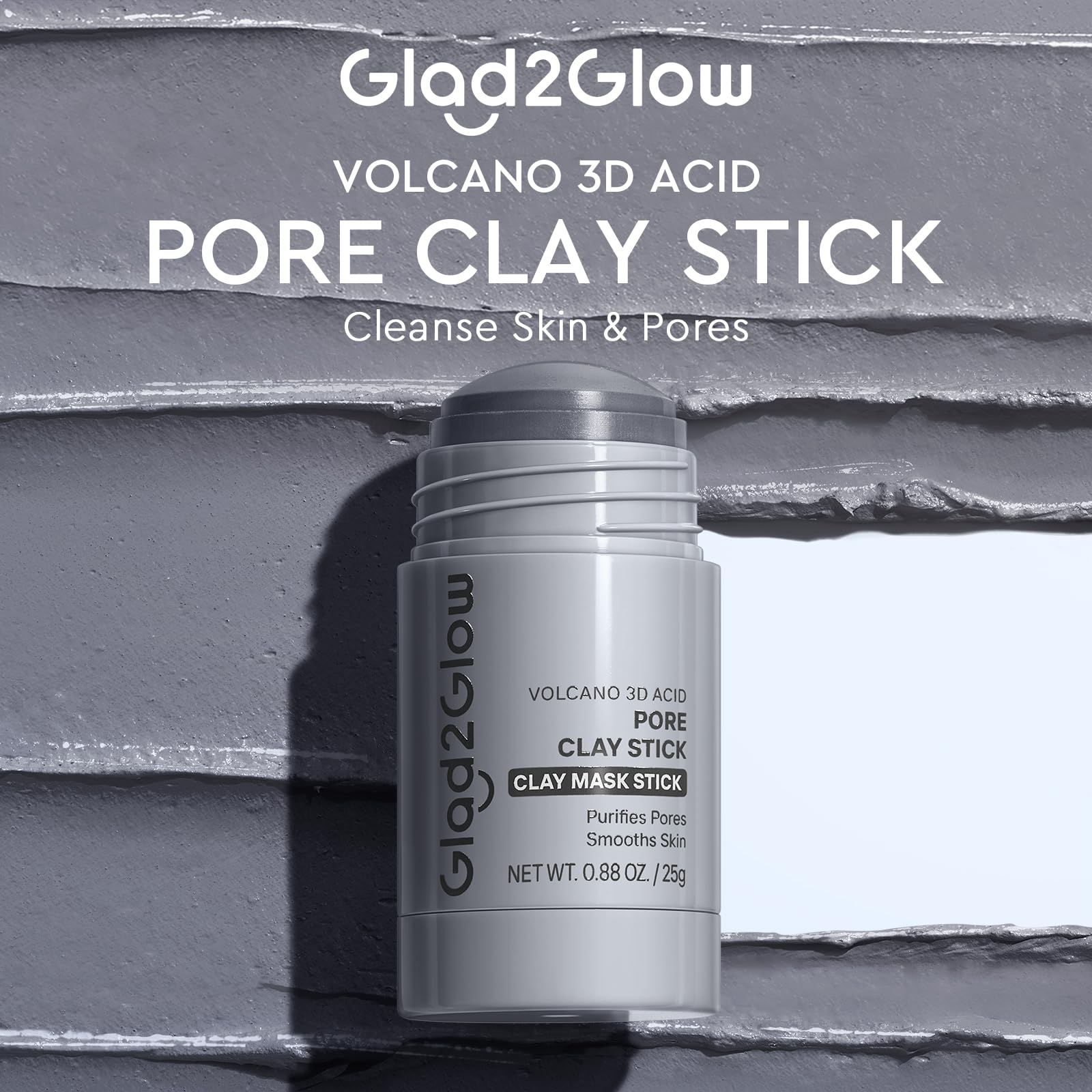 Glad2Glow stick with cap removed revealing solid clay applicator for mess free use