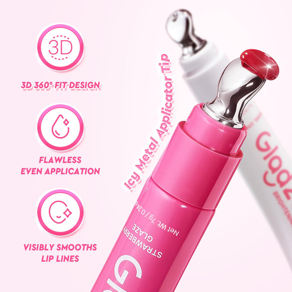 Glad2Glow size comparison next to coin highlighting travel-friendly tube