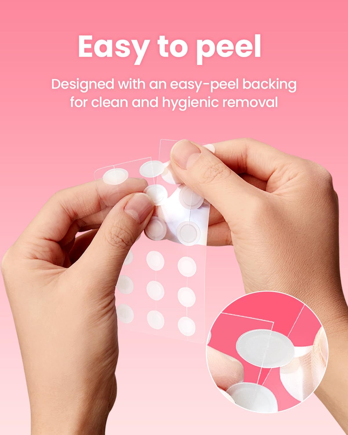 GLAM UP used patch showing absorbed fluid to illustrate visible results