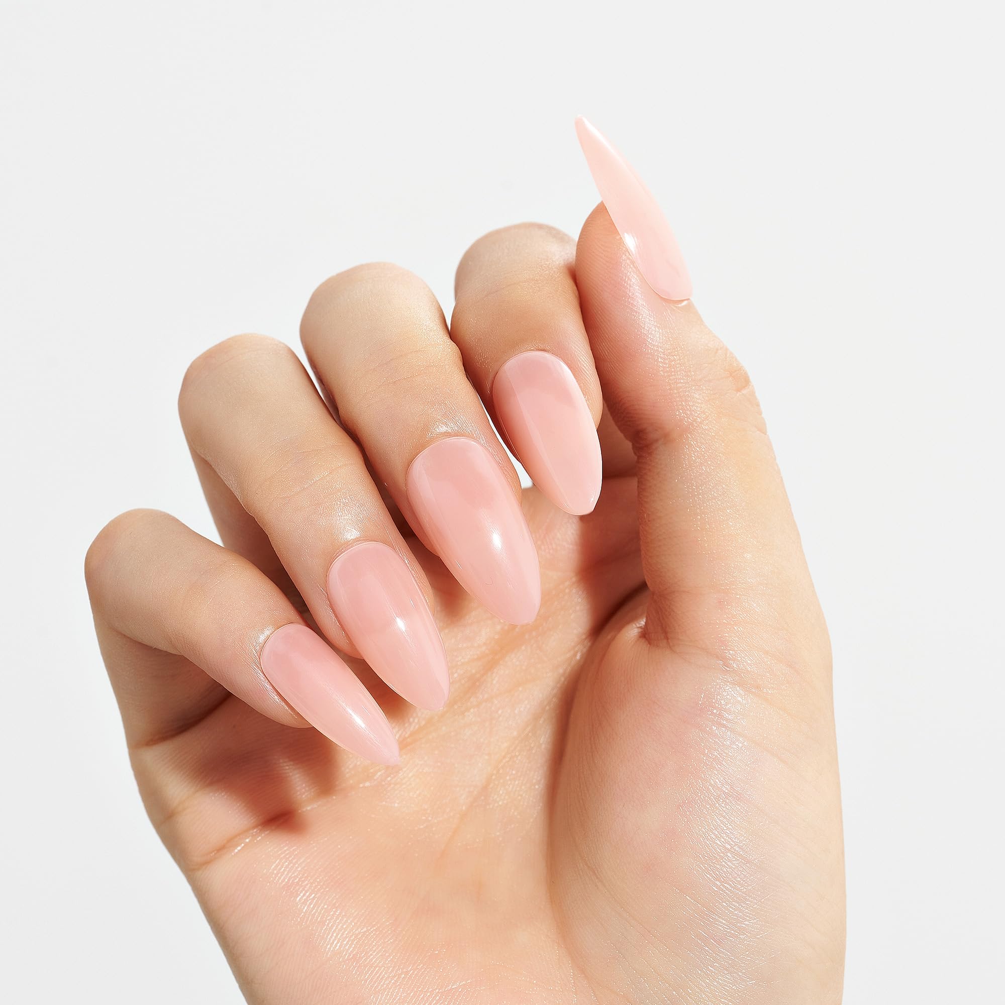 GLAMERMAID medium almond nails worn on hand showing elegant everyday wearability