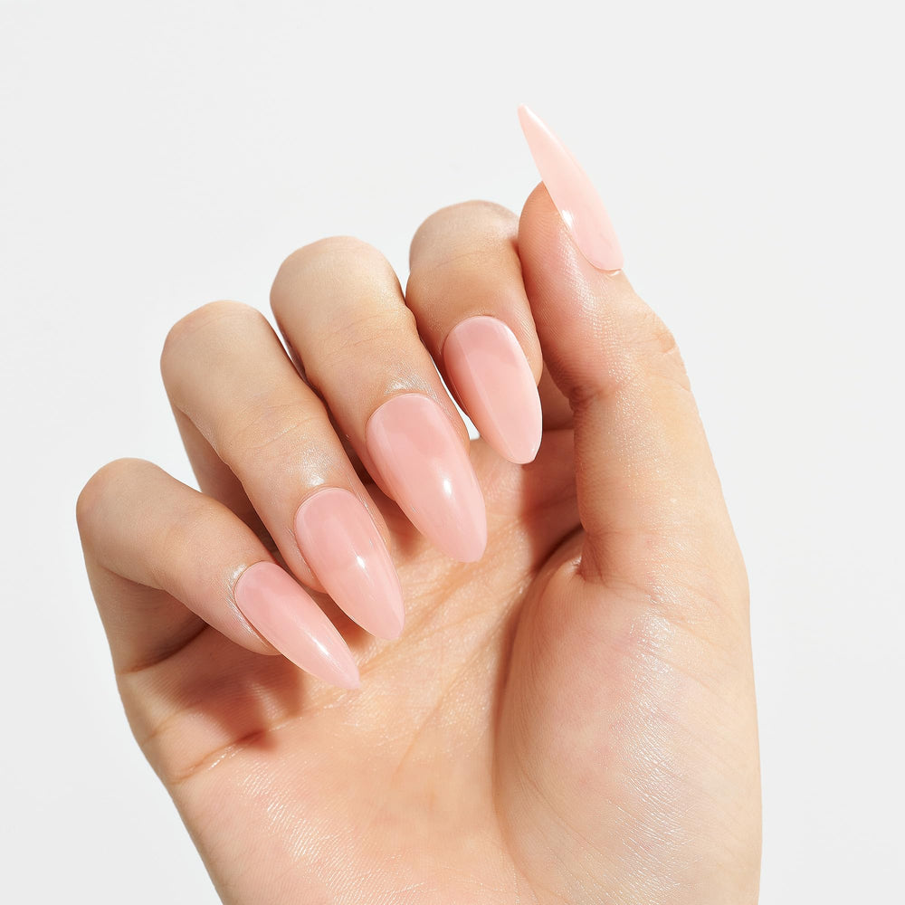 GLAMERMAID medium almond nails worn on hand showing elegant everyday wearability