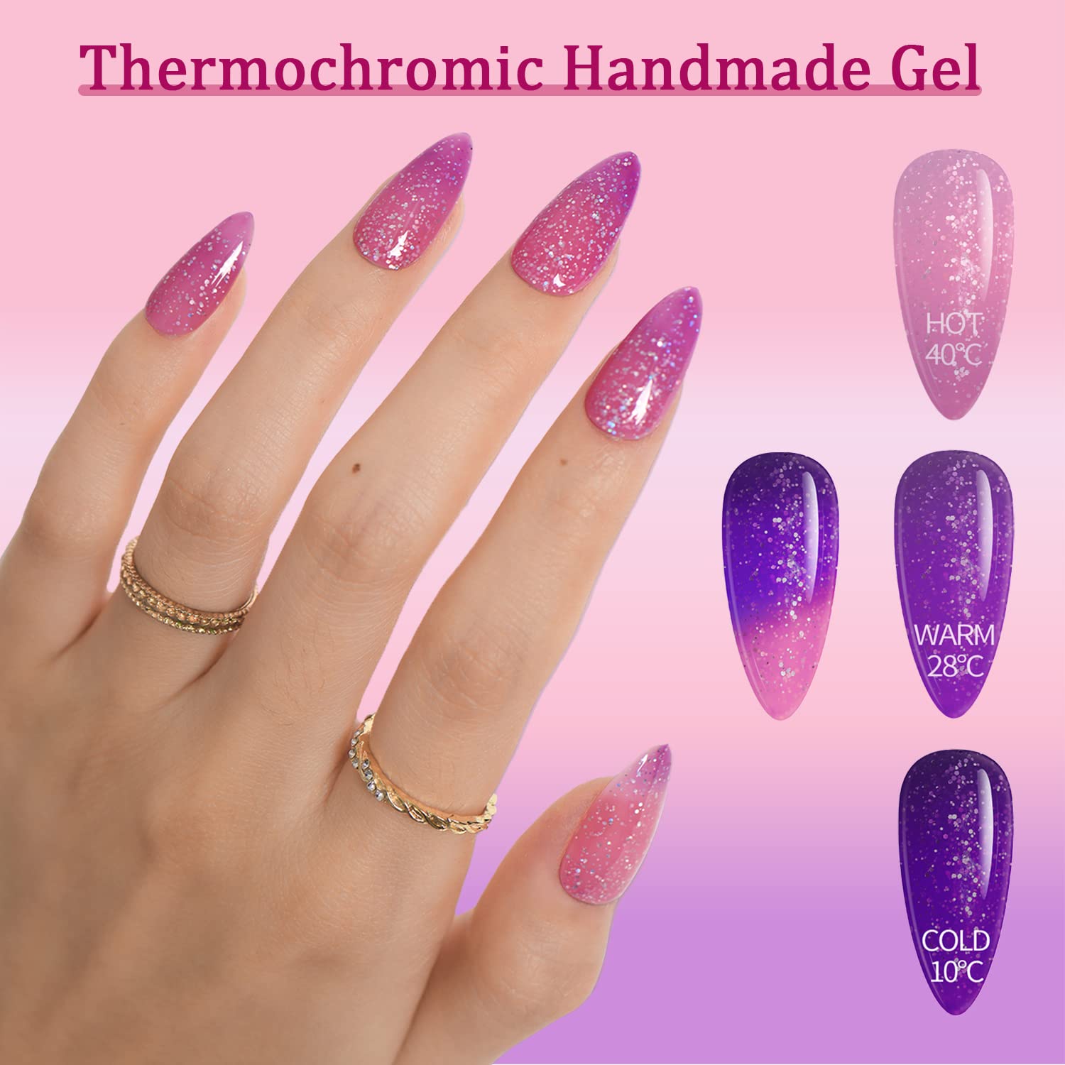 GLAMERMAID close-up of thermo ombre gradient highlighting color-shift appeal