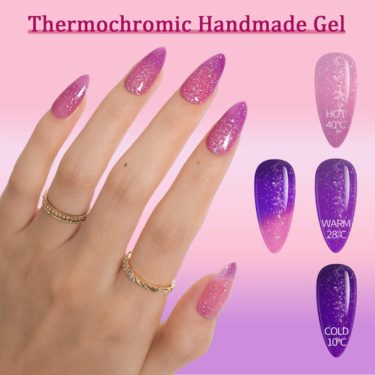 GLAMERMAID close-up of thermo ombre gradient highlighting color-shift appeal