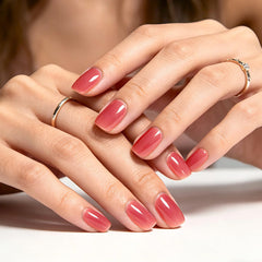 GLAMERMAID close-up of nail tip structure showing thicker fingertip for durability and chip resistance