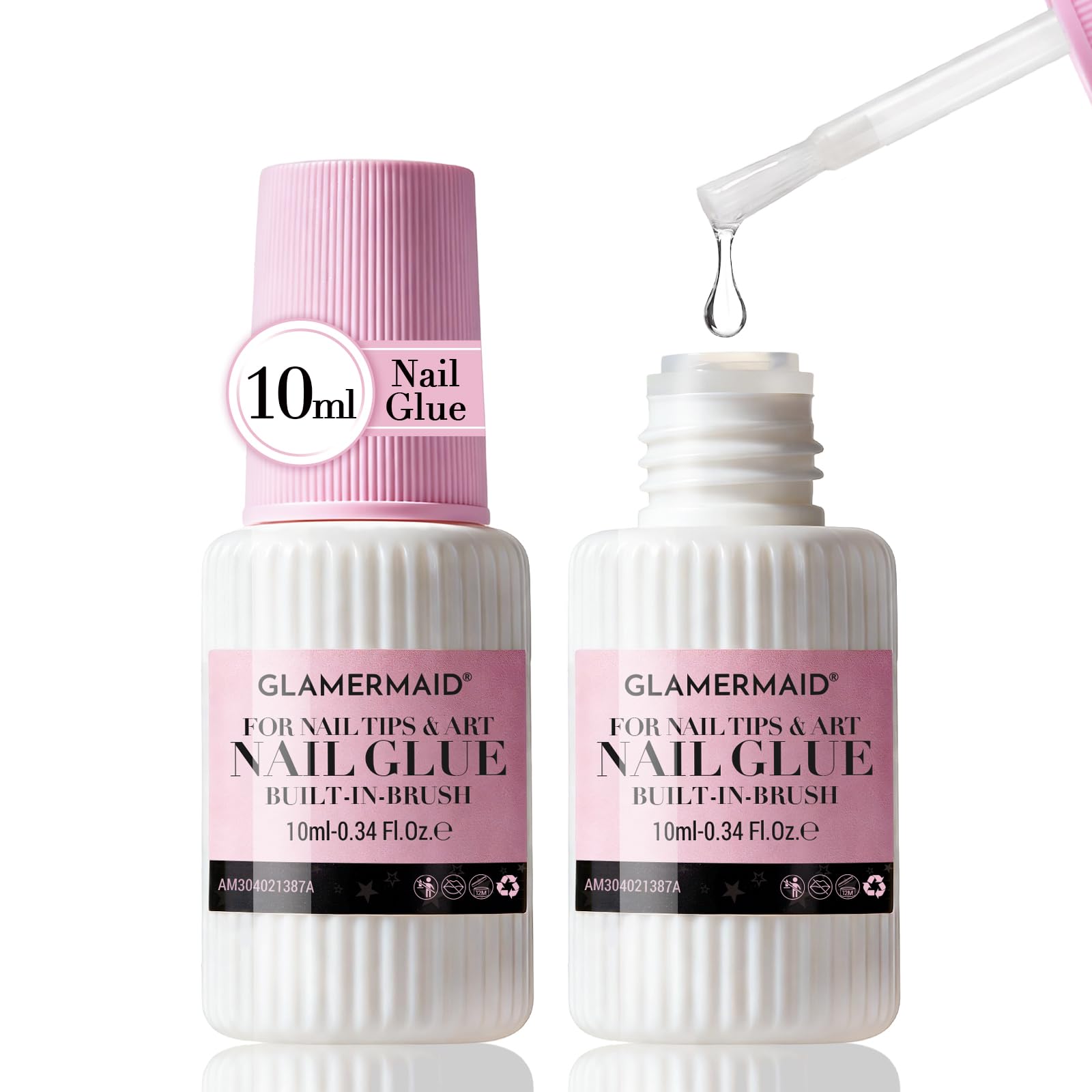 GLAMERMAID front packaging showing two 10ml bottles and benefits