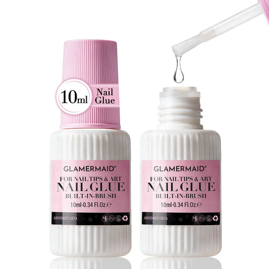GLAMERMAID front packaging showing two 10ml bottles and benefits