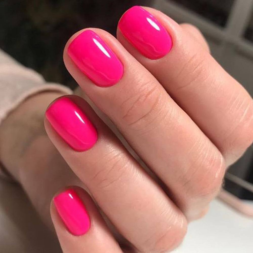 GLAMERMAID front packaging showing 24 hot pink jelly nails for quick application