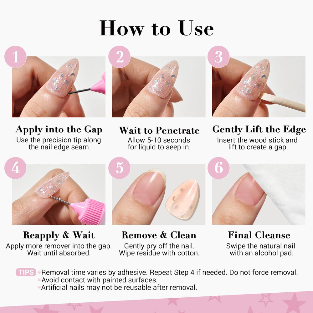 GLAMERMAID used during at-home manicure for gentle care
