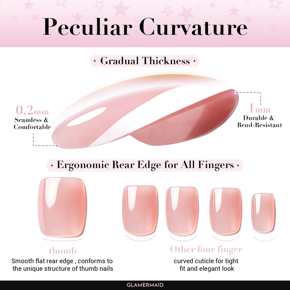 GLAMERMAID nails worn on hands in a lifestyle shot demonstrating instant polished look benefit