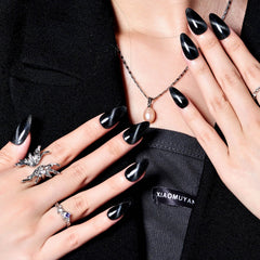 GLAMERMAID nails applied on hand demonstrating natural fit and shine