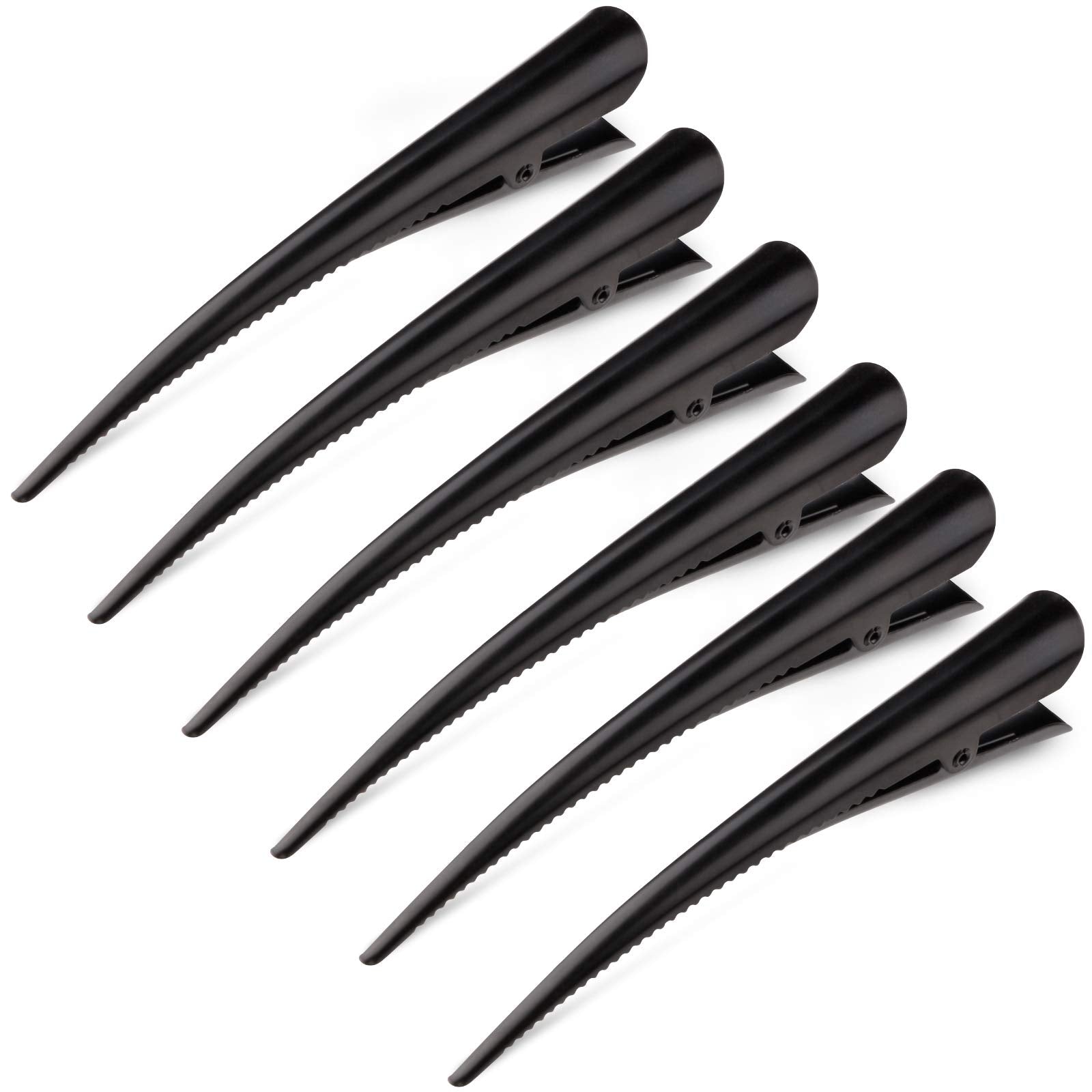 GLAMFIELDS front view of six long alligator clips showing durable hold benefit