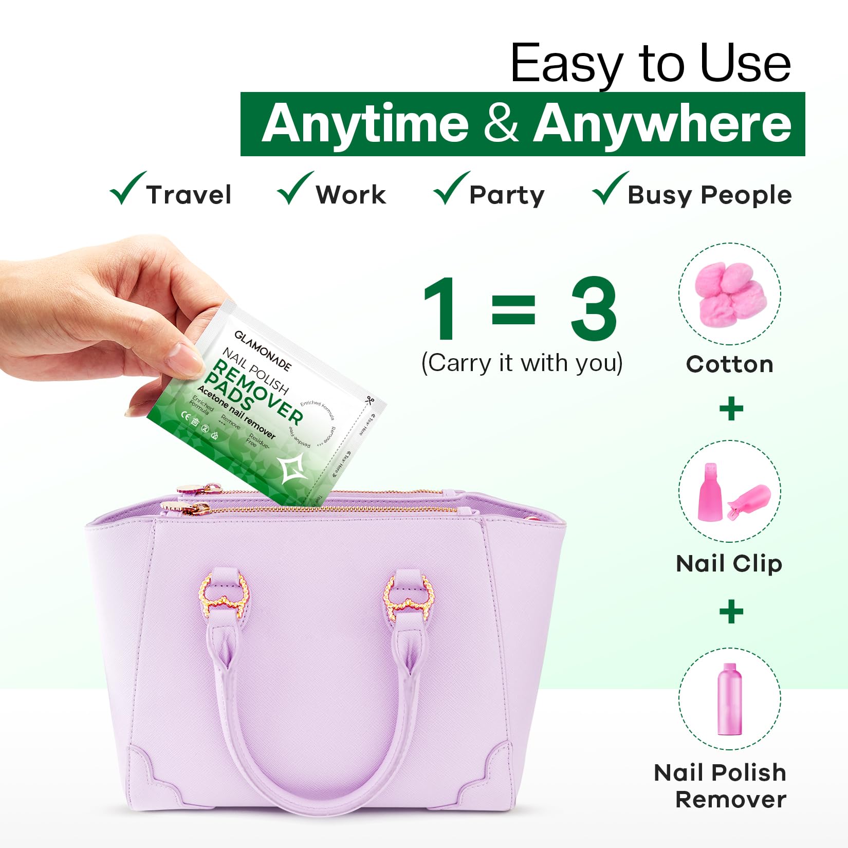 Aloe vera visual next to Glamonade wipes emphasizing soothing hydration benefit