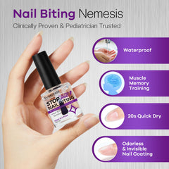 Glamonade before and after hands illustrating reduced biting and improved nails