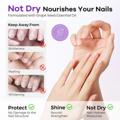 Glamonade before and after nails showing cleaner, smoother results