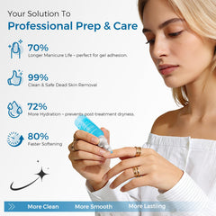 Glamonade before and after nails showing cleaner nail beds for improved polish adherence