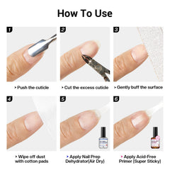 Before and after nail wear with Glamonade showing reduced lifting and longer wear