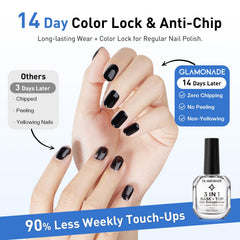 Glamonade clear polish texture swirl highlighting glossy finish and smooth film