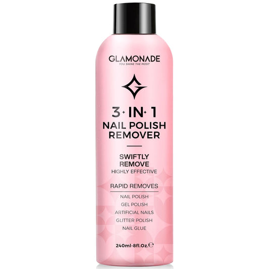 Glamonade front label bottle showing product and benefits
