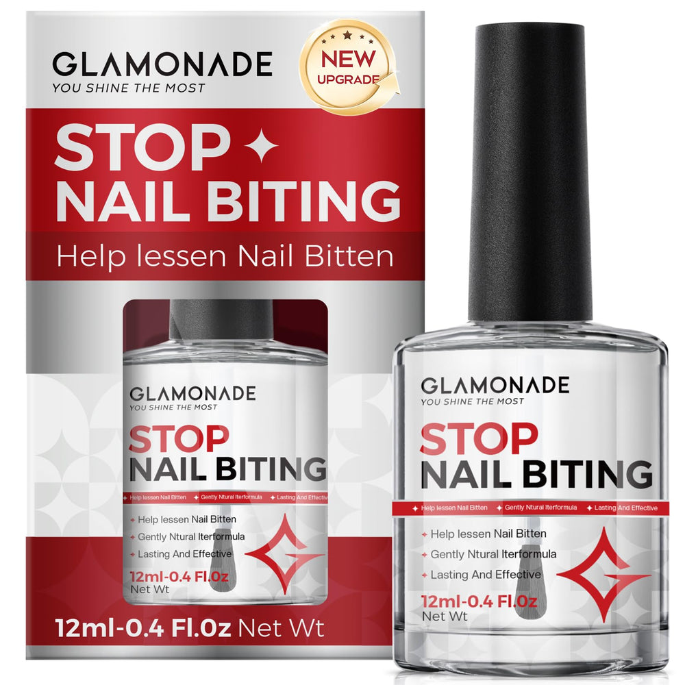 Glamonade front packaging showing 12ml bottle and clear polish benefits