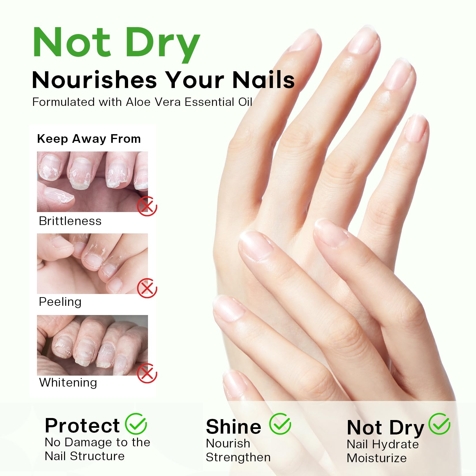 Glamonade label close-up listing acetone, aloe vera and grape seed oil