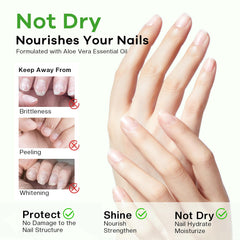 Glamonade label close-up listing acetone, aloe vera and grape seed oil
