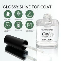 Glamonade lifestyle hand model displaying salon-quality glossy nails