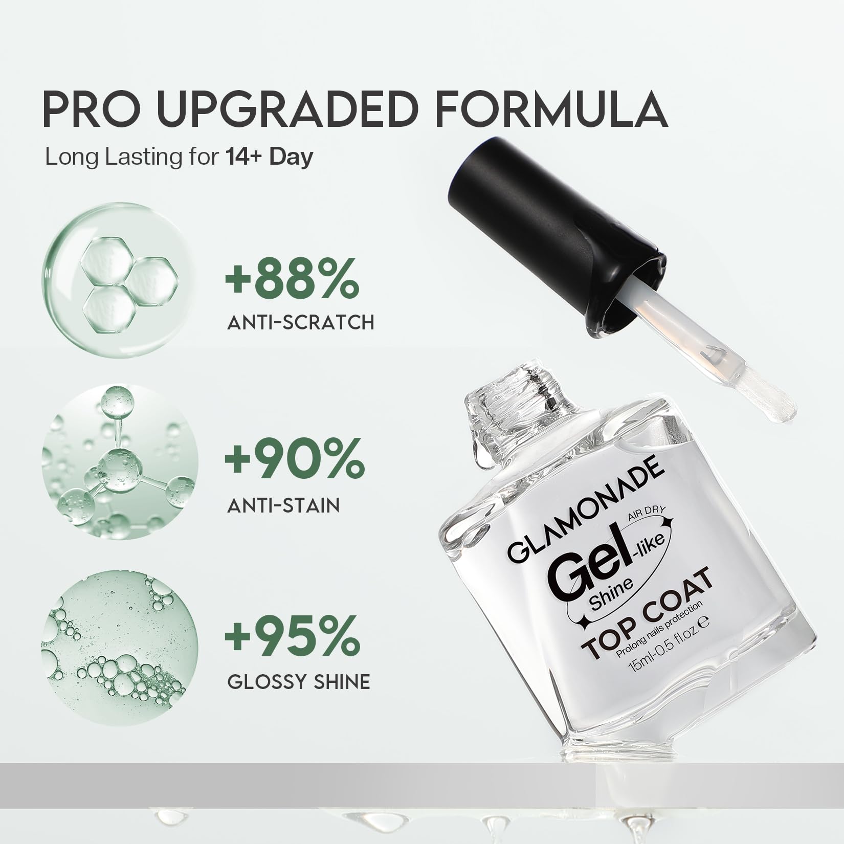 Glamonade applied during nail painting illustrating quick-dry convenience