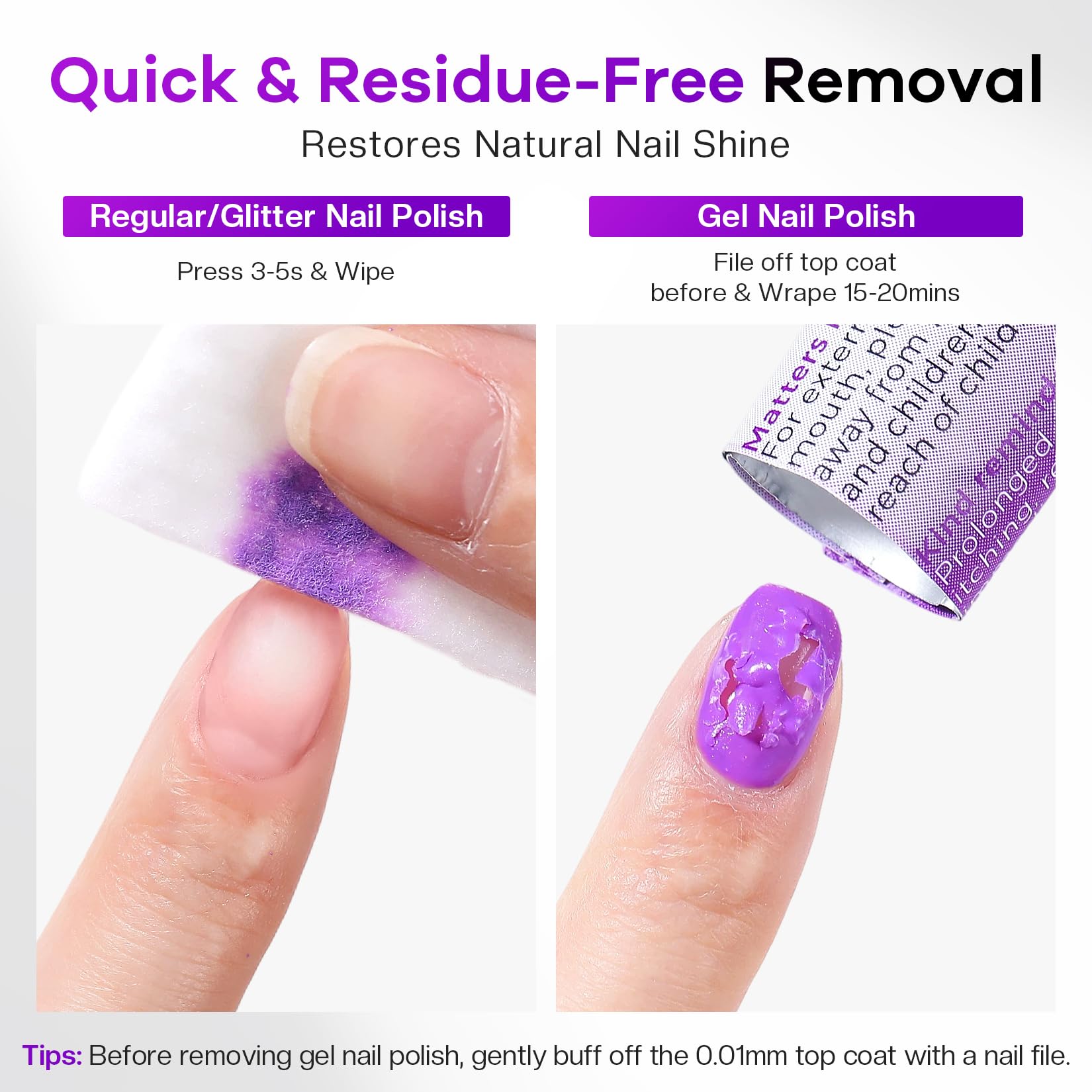 Glamonade single pad close-up showing saturated wipe and effective removal